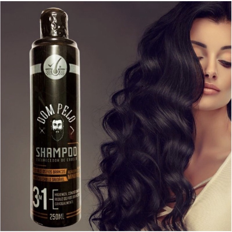 Shampoo Escurecedor de Cabelo 3 em 1 250 ml ENVIO FULL Shopee Brasil