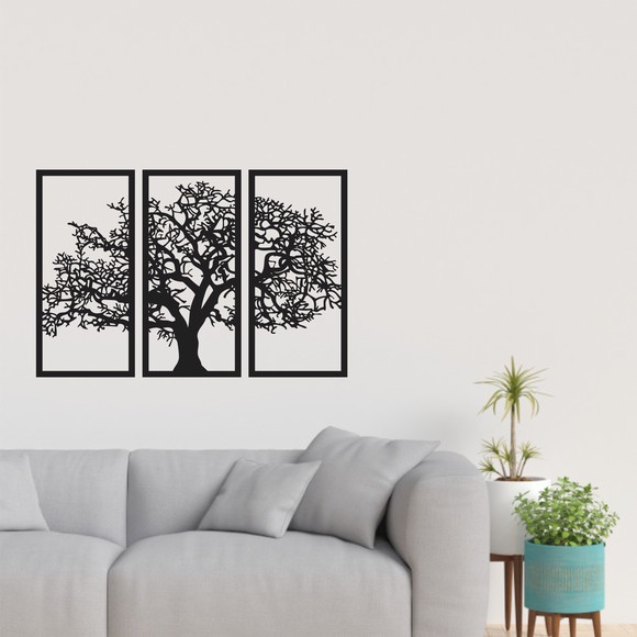 Quadro Decorativo Vazado Árvore Da Vida Mdf 3mm Preto Fosco Shopee Brasil 9242