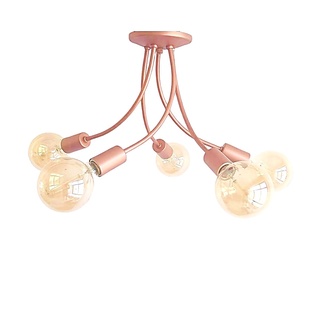 Lustre Plafon Aranha Sputnik 5 lâmpadas alumínio LED E27 110/220V de Sobrepor Teto sala quarto cozinha salão barbearia
