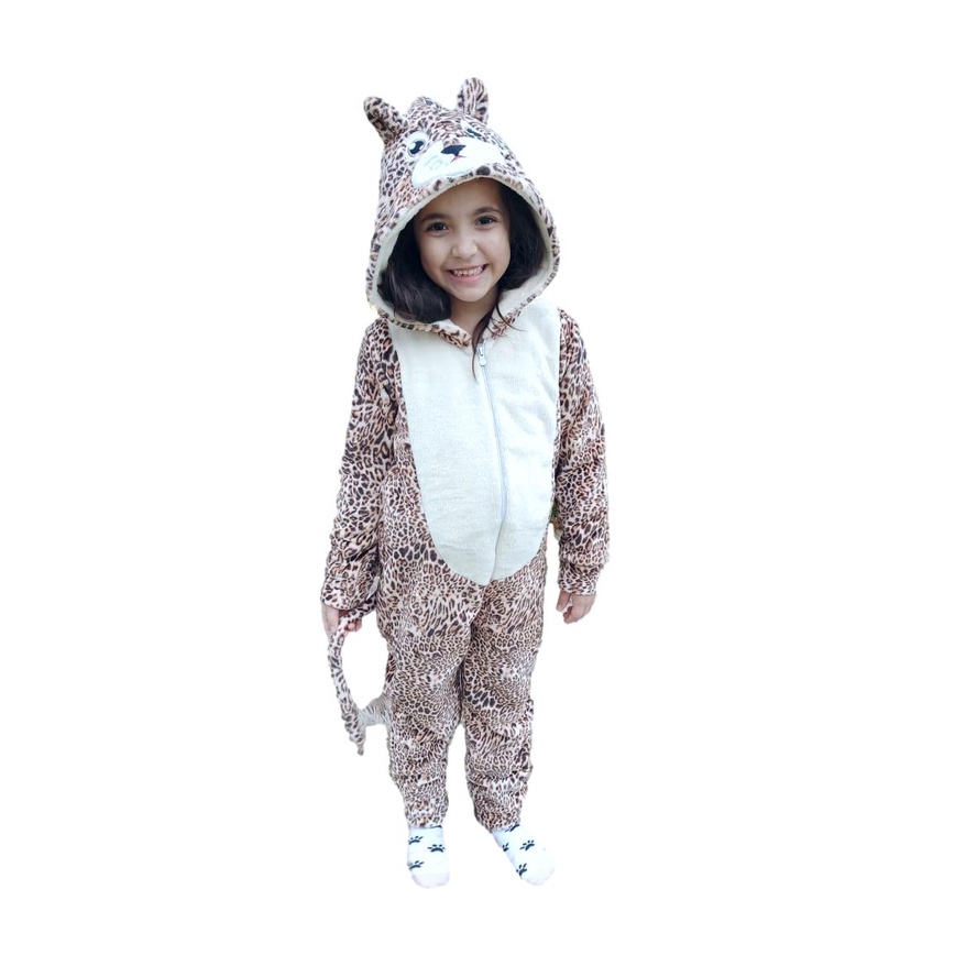 Macacão Onça Kaky Fantasia Pijama