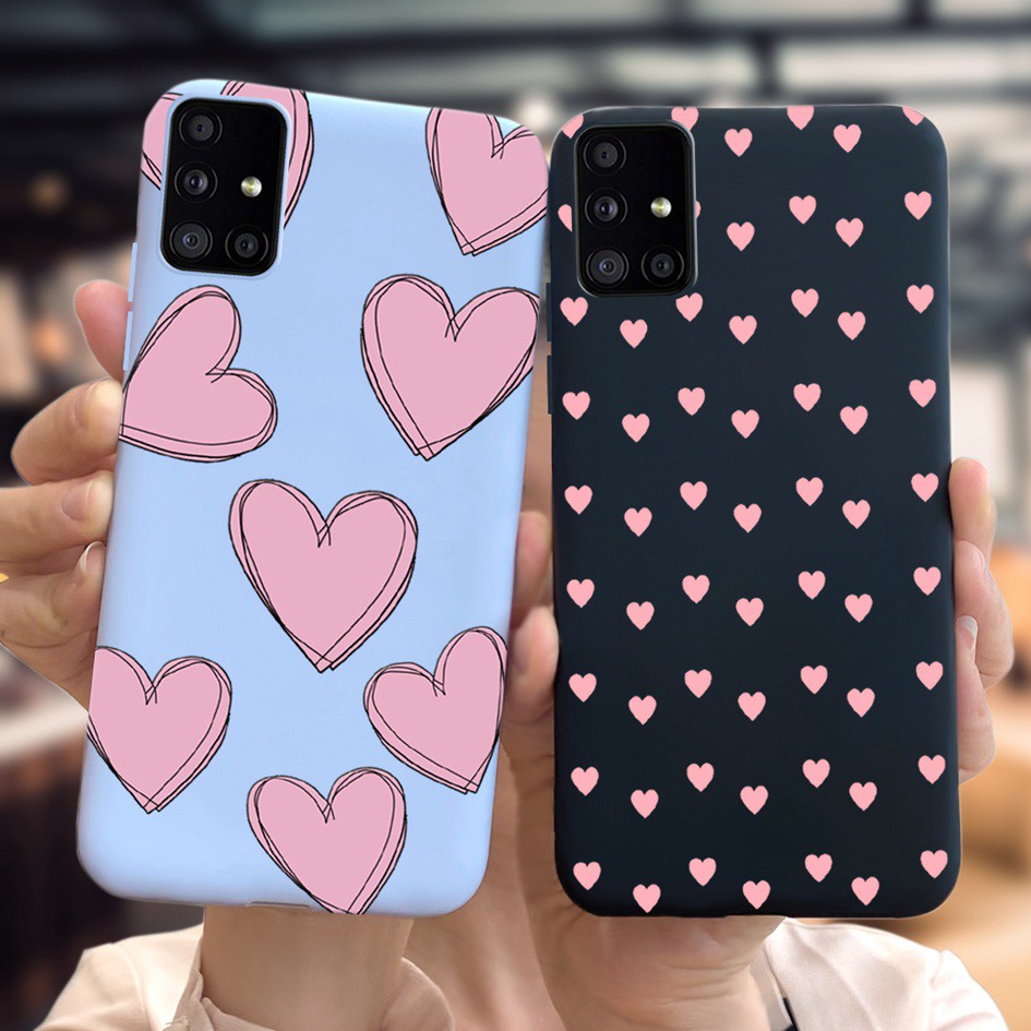 Capa De Celular Coração Amor Pastel Para Samsung Galaxy M21 / M31 / M51 / M21S / M30S / M215F / M315F / M515F