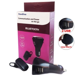 Carregador Celular 2.4a 2 Usb Veicular Fonte Rapido Fone Bt
