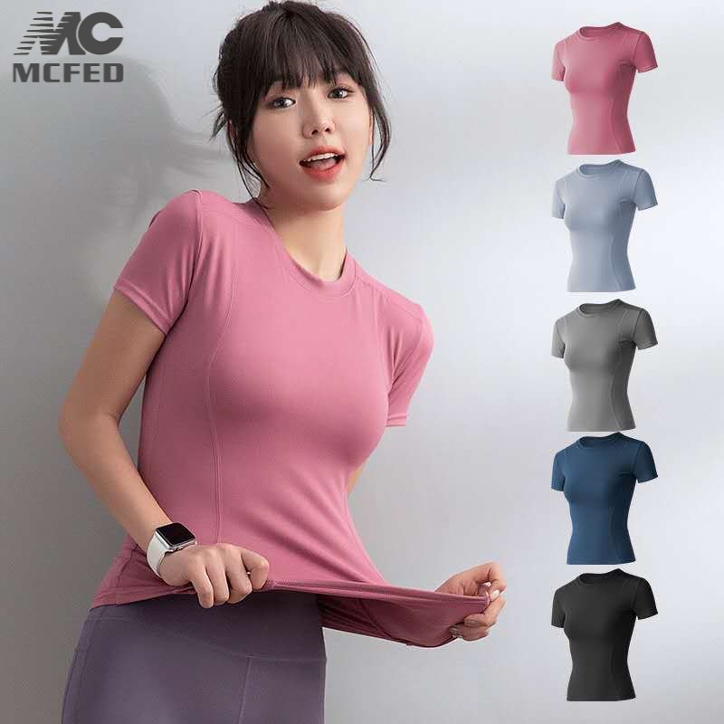 Detalhes do Lovito Camisa de Esporte Macia À Pele Elevação Elasticidade em Quatro Direções Lazer LCS27A10