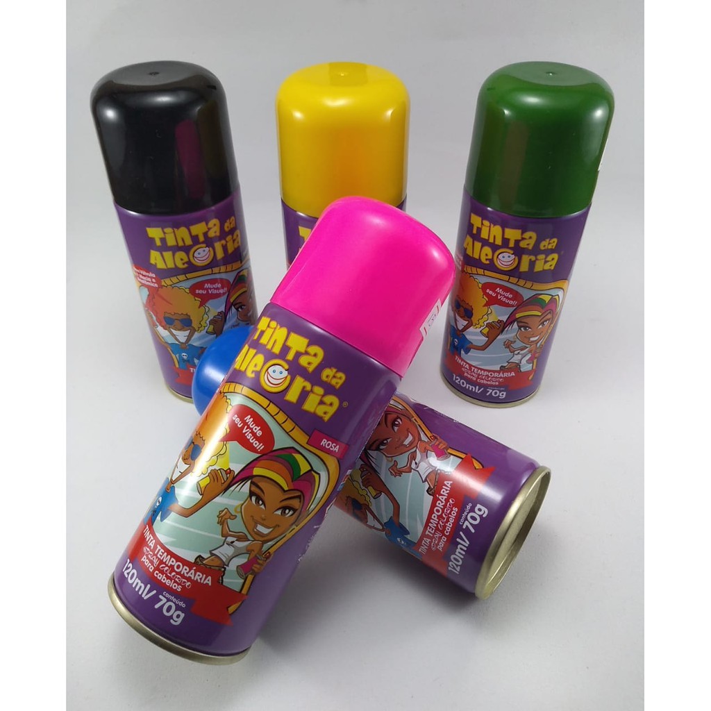 Tinta Spray De Cabelo Colorida Temporária Para Festas Carnaval Crianças  Penteados Dimil Blindado Barbeiro Cabeleireiro Promoção | Shopee Brasil