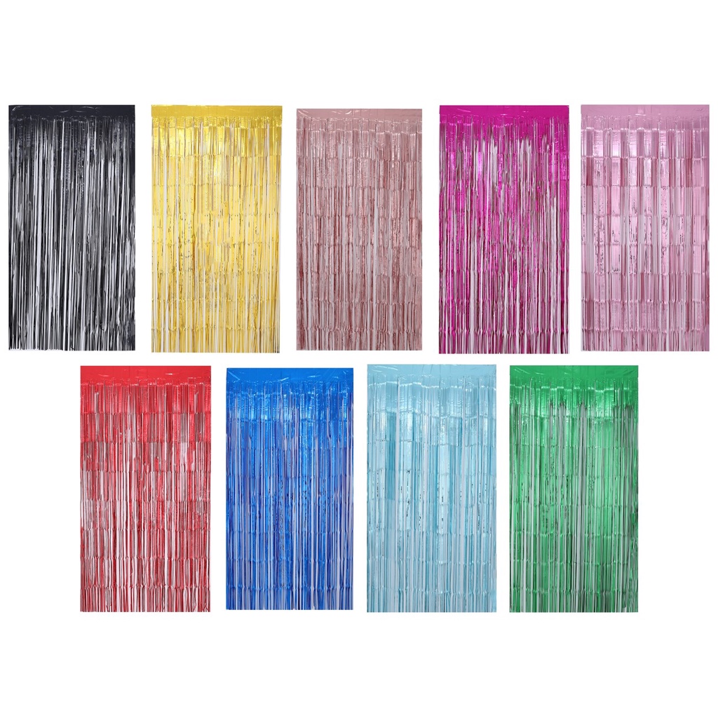 Cortina Metalizada Lisa Painel De Fitas Franja 1 X 2 Mts em Oferta na Shopee