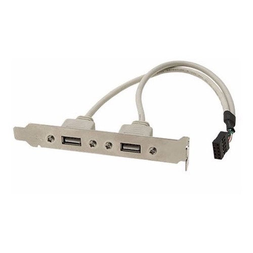 Espelho Adaptador USB para Placa Mãe com 2 Portas PCI Bracket Traseiro Gabinete ATX