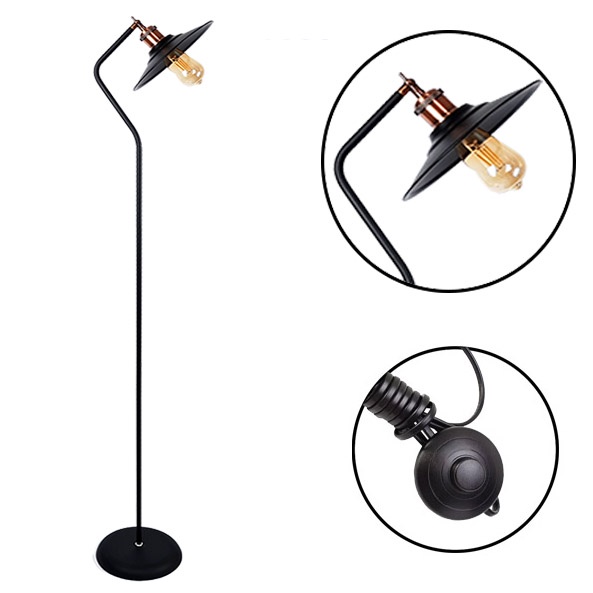 Luminária Piso Industrial Retro Abajur Chão Coluna Skyshow® Shopee Brasil