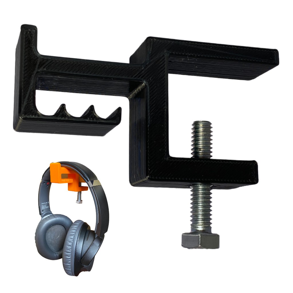 Suporte Mesa Fone Ouvido Headphone Ajustável Organizador PRETO