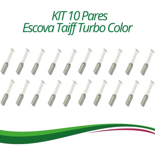 Escovas De Carvão P/ Secador Cabelo Taiff Turbo Color-10pares