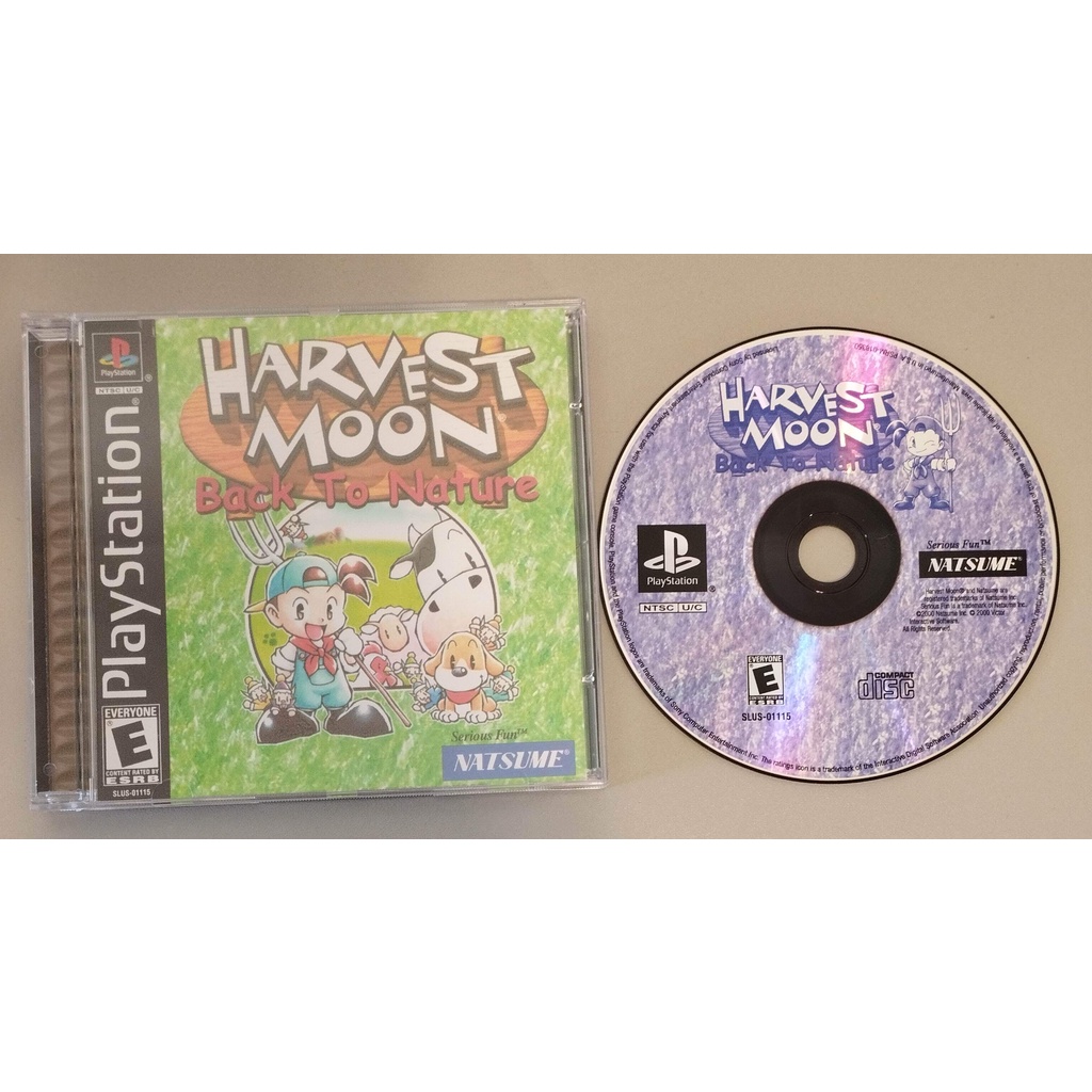 PS1 - Harvest Moon Back to Nature (Mídia preta) - Leia a descrição