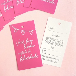100 Tags Etiqueta para Roupas Femininas em Oferta na Shopee