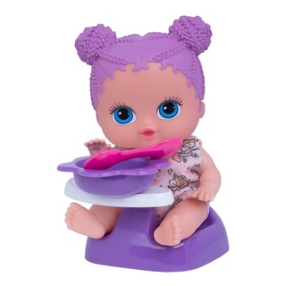 Boneca Lil Cutesies Cadeirão com Chupeta Cabelo Roxo