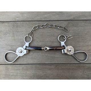 freio bridão mangalarga tabatinga em inox bocal partido articulado para cavalo equinos e muares em Oferta na Shopee