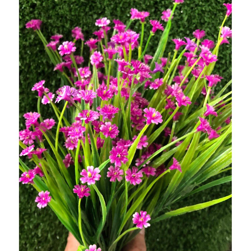Buque capim flor do campo rosa artificial | Shopee Brasil