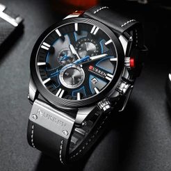 Curren Relógio De Pulso Quartzo Com Ponteiros Luminosos Pulseira De Aço Inoxidável 8346X