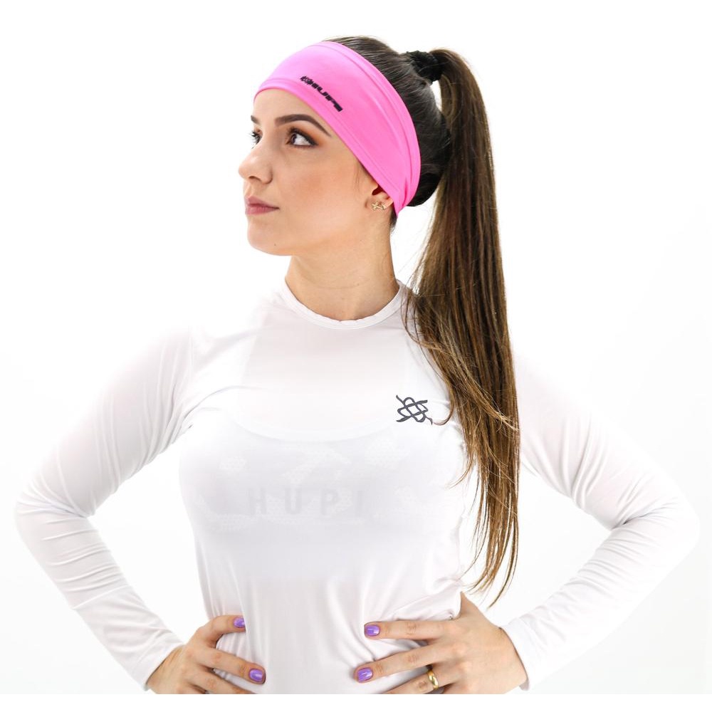 Testeira HeadBand Rosa Liso HUPI em Oferta na Shopee