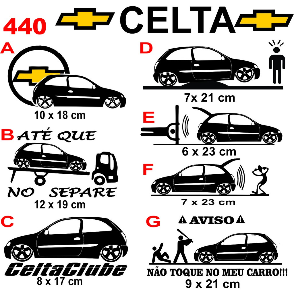 2 und Adesivo personalizado do Celta 1º geração 2 porta