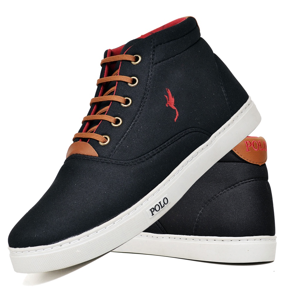 Sapatênis Polo Masculino Cano Alto Casual Confortavel e Leve Preço Baixo Promoção Tedencia