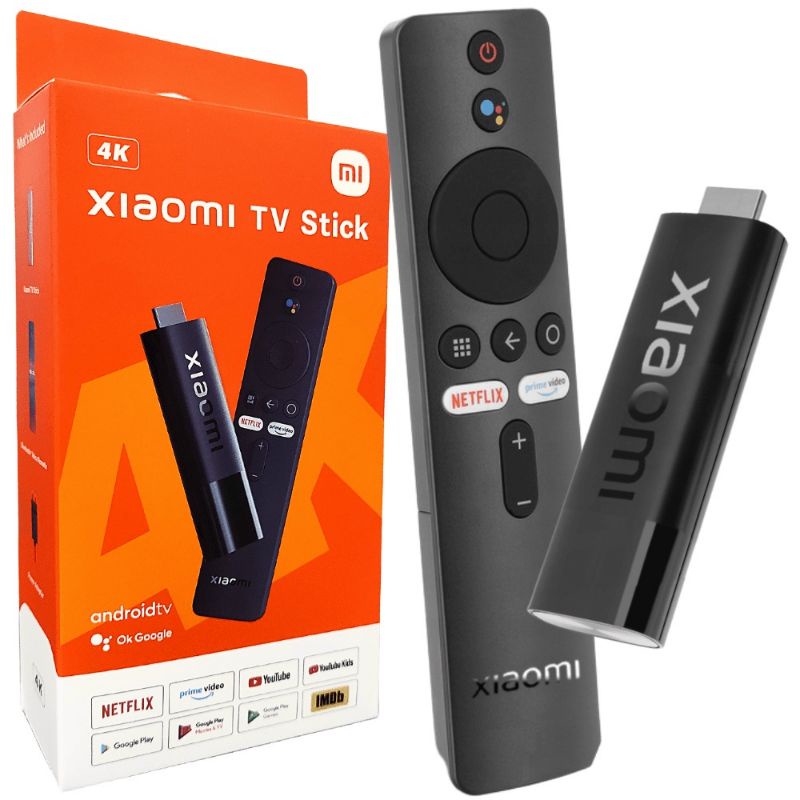 Xiaomi mi tv stick 4k android tv 11, 2gb ram e 8gb rom, bluetooth 5.0, controle de voz.