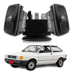 Interruptor Botão Vidro Elétrico Simples Gol Quadrado Santana 1988 até 1996 Cor Verde 6 Pinos
