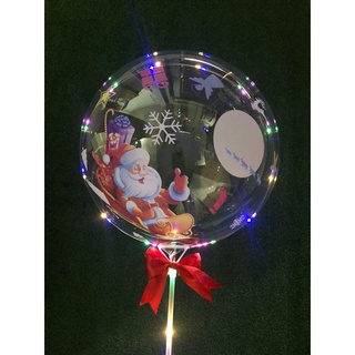 Balão bubble de natal com led 45 centímetros feliz natal papai noel  decoração de natal | Shopee Brasil