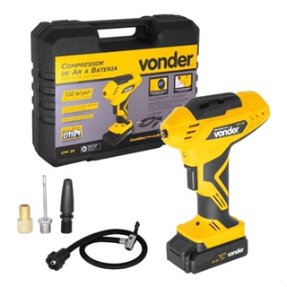 Compressor De Ar Pequeno A Bateria 20v Vonder Com Maleta CPV20 em Oferta na Shopee