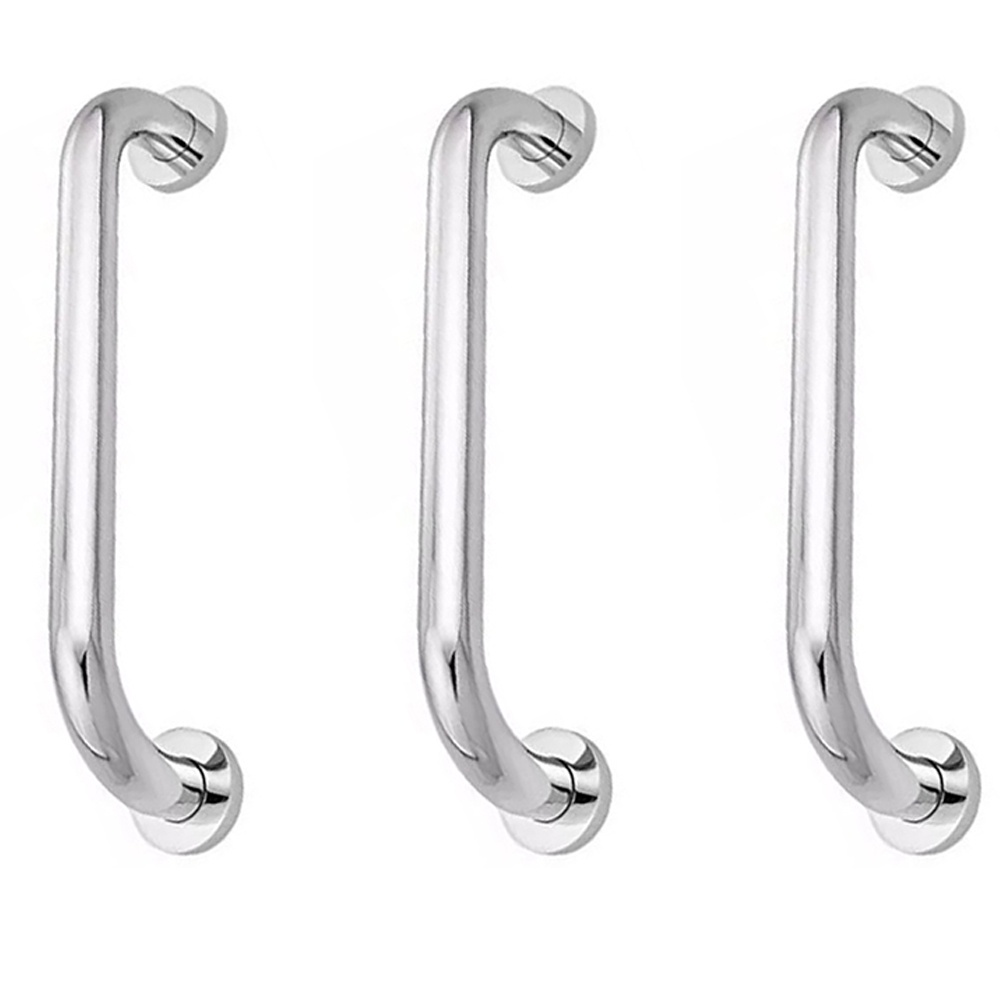 Alça de Apoio 30 cm Kit 3 unidades Barra Inox Cadeirante Deficiente Idoso Acessibilidade Banheiro