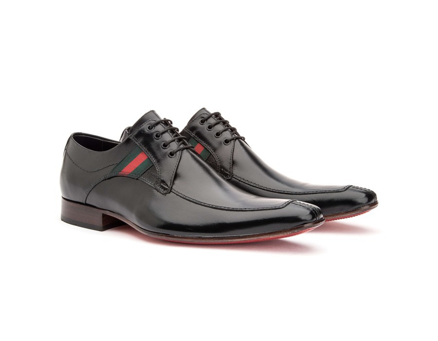 Sapato Social Derby Couro Cromo Preto 309
