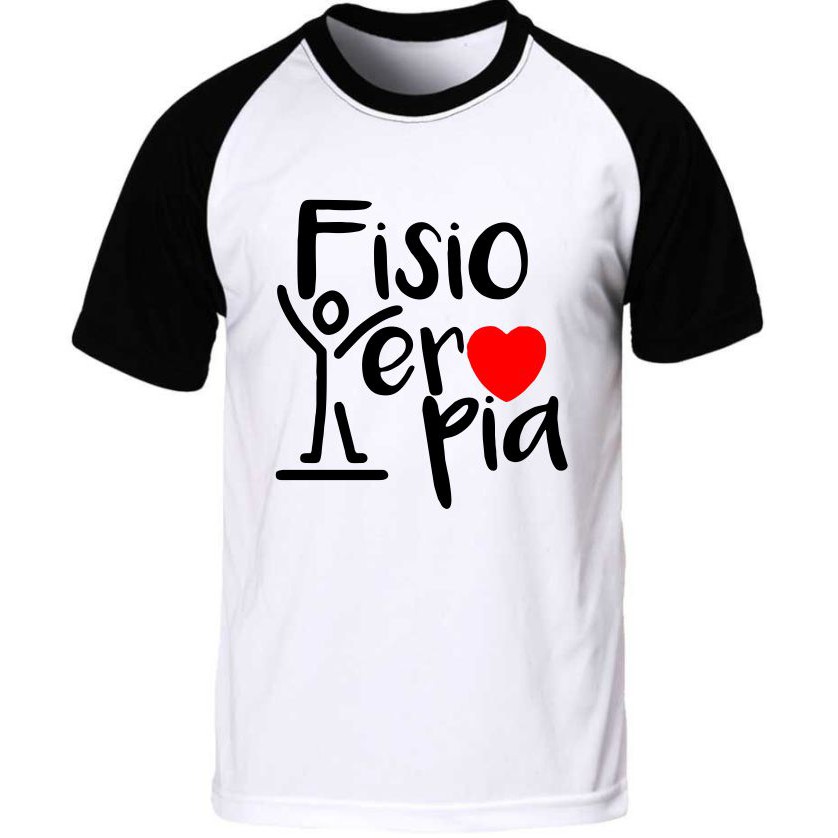 CAMISA RAGLAN PERSONALIZADA FISIOTERAPIA FACULDADE PROFISSÃO