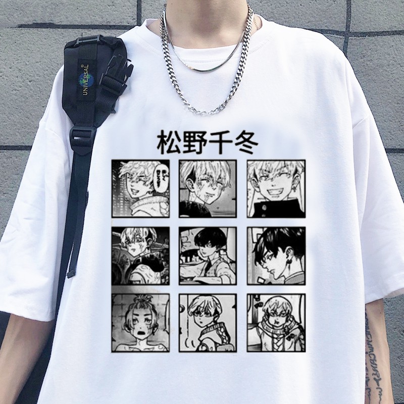 Camiseta Anime Tokyo Revengers Manjiro Sano Takemichi Hanagaki Naoto Harajuku Unissex