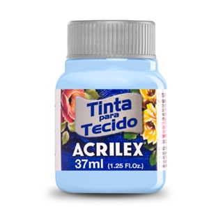 Tinta para Tecido Fosca Acrilex 37ml Cor Azul Bebê 811 em Oferta na Shopee