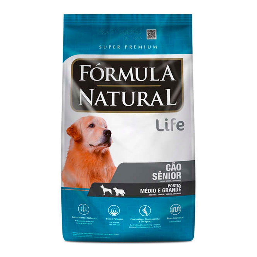 Ração Fórmula Natural Cães Sênior Raças Médias e Grande 15kg em Oferta na Shopee