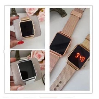 Relógio digital LED Rose Gold Masculino e Feminino Quadrado Preto Prata Relógio, Relógio Feminino, Fashion Blogger 2025 em Oferta na Shopee