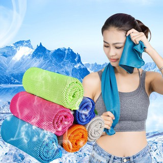Toalha Refrescante Almofada Gelada Resfriamento Instantâneo Corrida Força Treino Academia Esportes