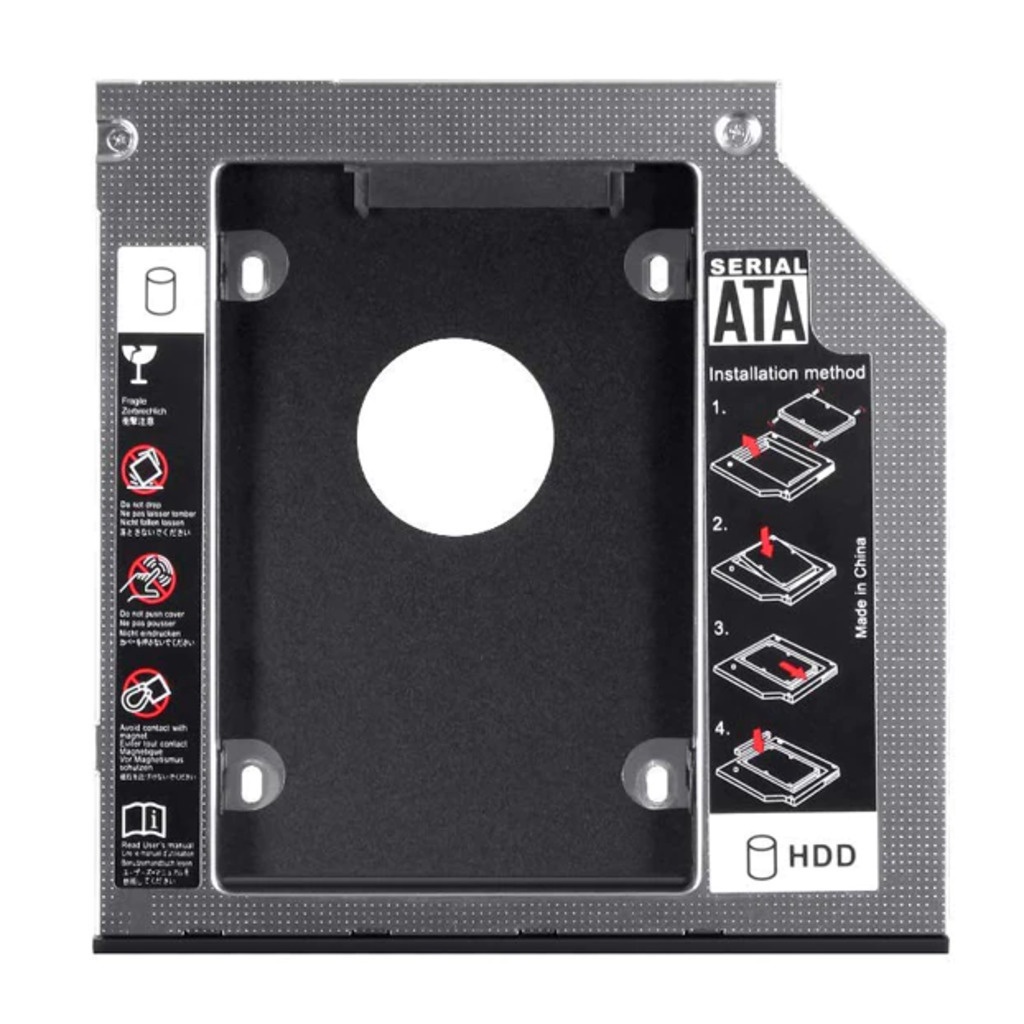 Adaptador Caddy Hd Ssd Sata 12.7mm Case Gaveta Dvd Notebook