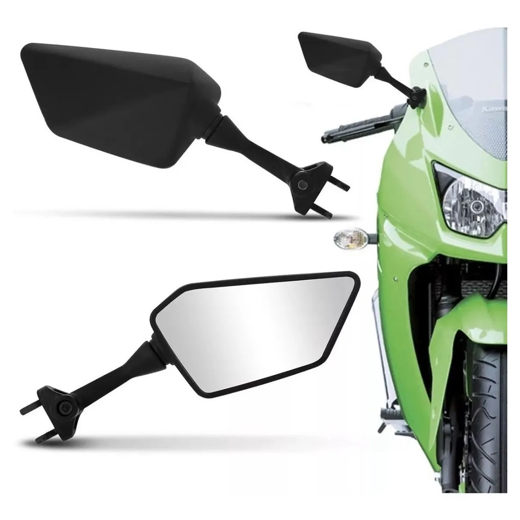 Par Retrovisor Ninja 250r Kawasaki Espelho Modelo Original Completo — imagem 2 de 2