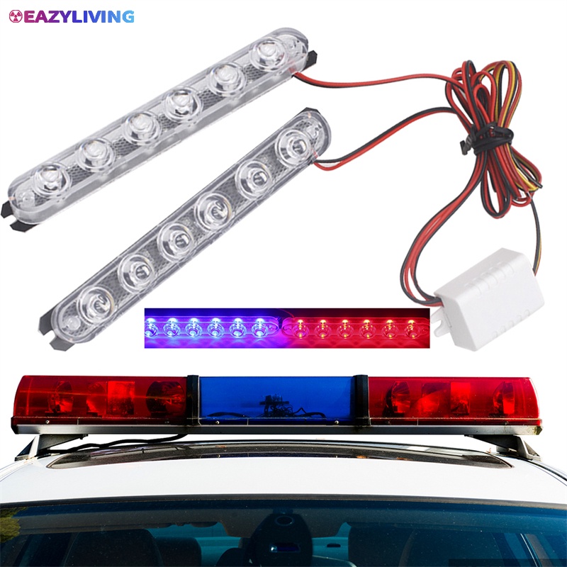 2Pcs Strobe Police Light /6 LED Car Truck Motorcycle Flashing Emergency Warning Lights em Oferta na Shopee