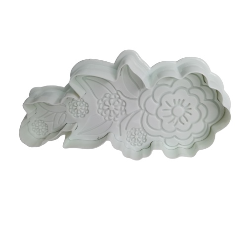 Cortador Ejetor de Rosa com Folhas para Massas e Pasta Americana - C3705