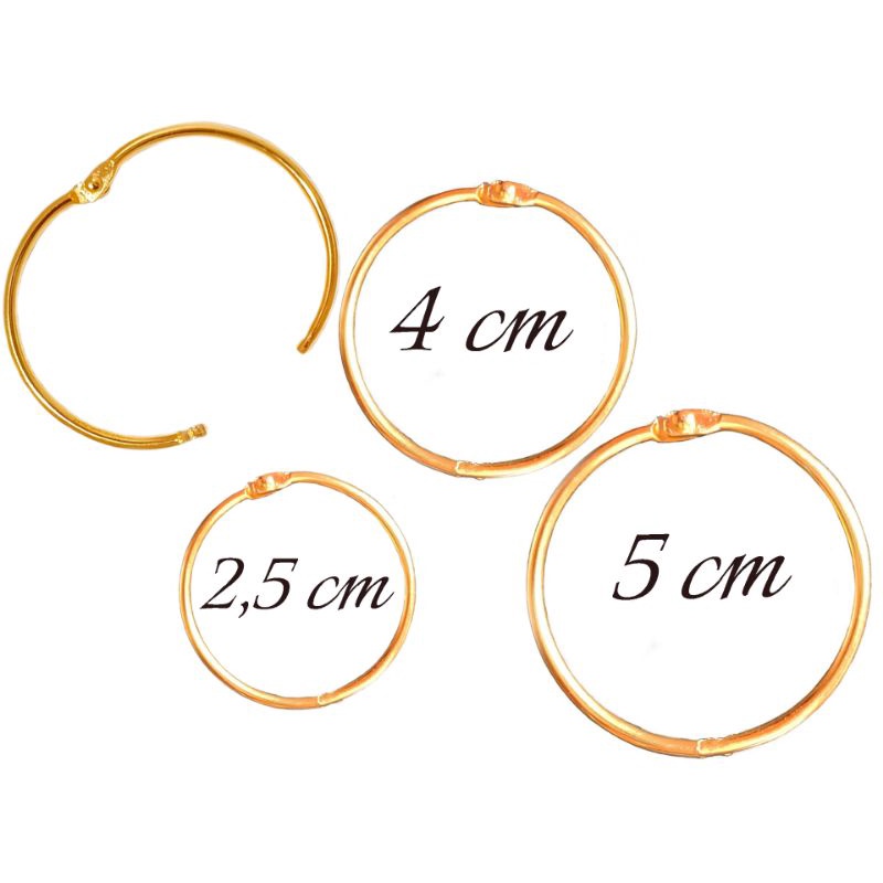 Argola Metal Articulada Dourada Para Encadernação em Oferta na Shopee