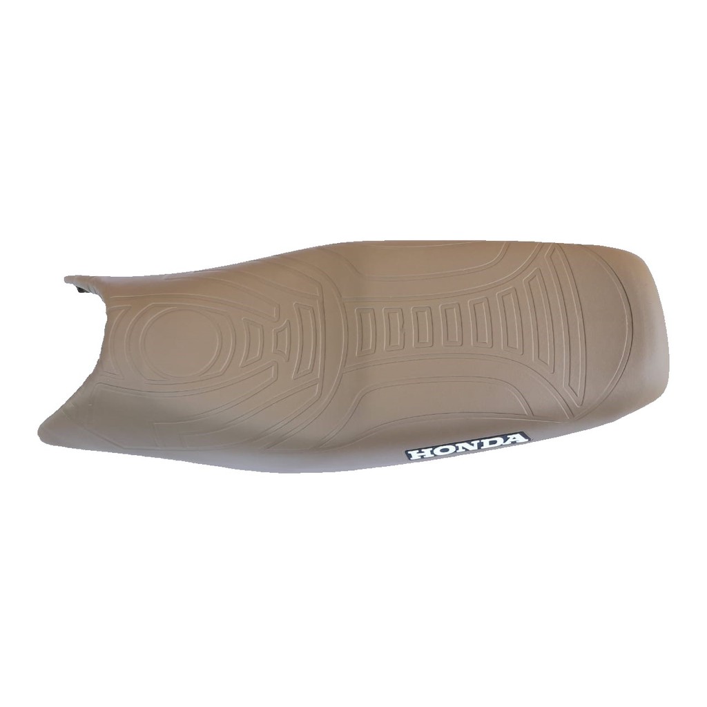 Capa Do Banco 3D Alto Relevo Estampada Com Escrita Honda Bege Pcx 150 / Pop 100 / Pop 110 / Biz 100 / Biz 110 / Biz 125 / Lead 110