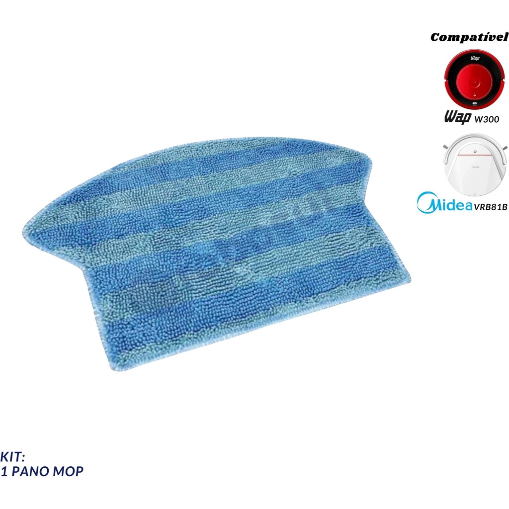 Pano Mop Para Robo Aspirador WAP W300 e Midea Smart VRB81B
