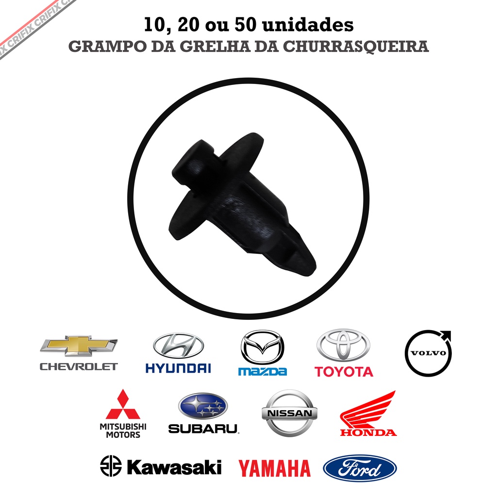 10 20 Ou 50 Grampos Presilhas Grelha Churrasqueira E Moldura Lateral Externa Sorento Cerato Optima