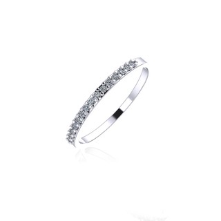 Anel Prata 925 Aparador Fino Zircônia 1.25 mm Noivado