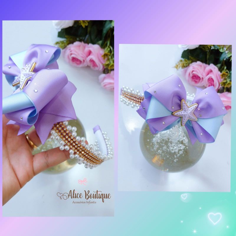 Acessório temático Ariel personalizado para festas / item infantil sereia