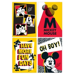 Cartaz Decorativo Festa Mickey Fãs - 04 unidades - Regina - Rizzo