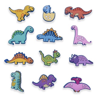 1PCS Fashion Crocs Jibbitz Acessórios Criativos " Dinossauro-Doze Cores " Sapato De Desenho Animado Buckle DIY Shoes Charm
