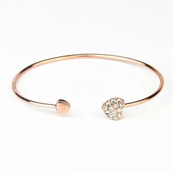 CRRJU Pulseira De Diamante Em Forma De Coração Estilo Coreano Da Moda Para Mulheres 003G