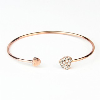CRRJU Pulseira De Diamante Em Forma De Coração Estilo Coreano Da Moda Para Mulheres 003G