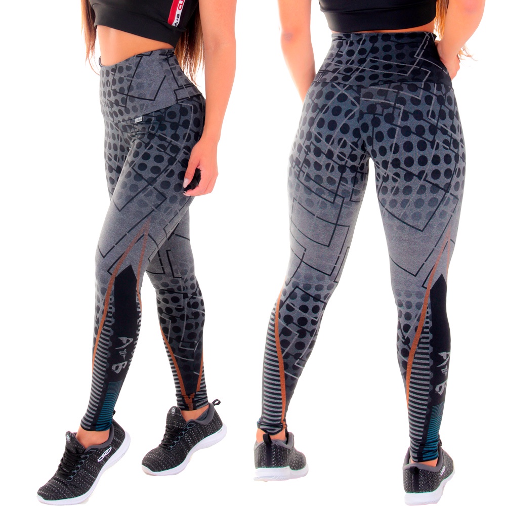 Calça Legging Feminina Cintura Alta Mescla Printed 0%transparente Yoga Moda Feminina Fitness em Oferta na Shopee