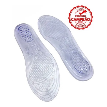 Palmilha Anatômica Lançamento Ortopédica Gel Silicone Anti Impacto Par Confortavel Para Quem Trabalha em Pé GKM MIX